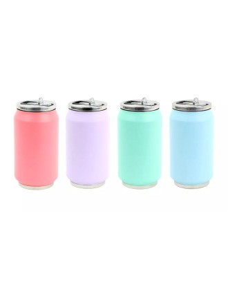 Cutie izoterma cu pai, 280ml, model pastel mint - YOKO YOKO DESIGN